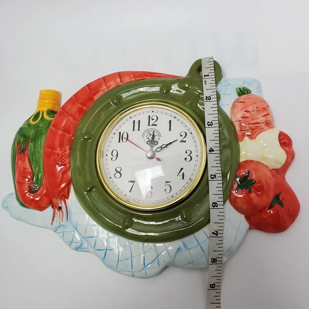 Lobster Hand Painted Fine Ceramic Ware Wall Clock United B International